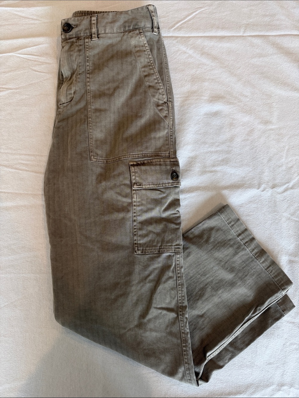 James Perse Los Angeles Women’s Taupe Cargo Pants Utility Stretch Size 2